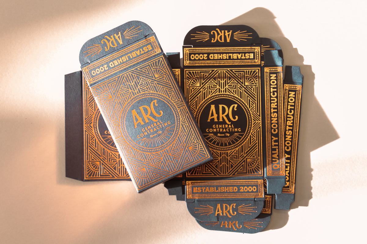 Copper foiled playing card box