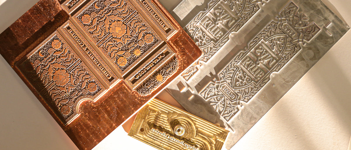 foil stamp plates copper, brass, and magnesium
